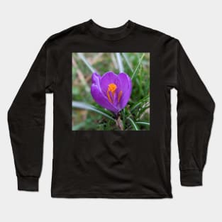 Purple and Orange Flower 3 Long Sleeve T-Shirt